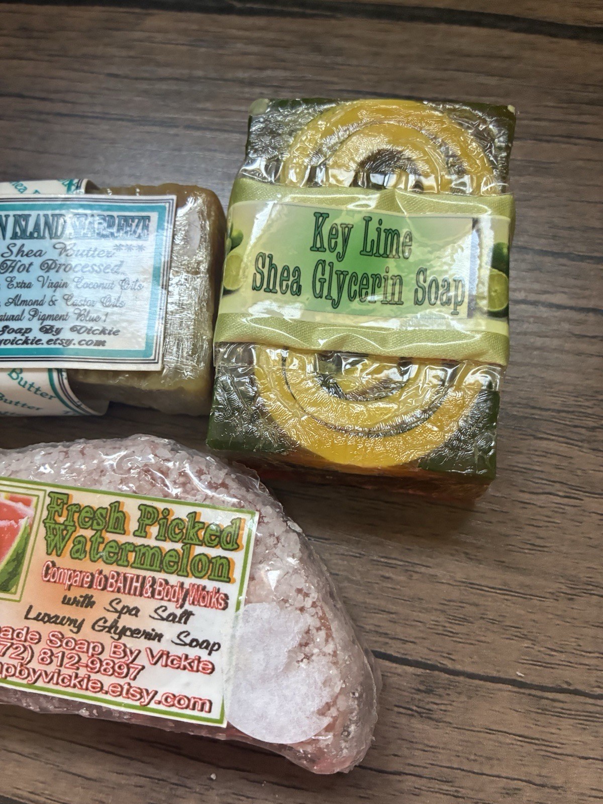 Handmade Soap Lot Watermelon Key Lime Shea Butter Apple