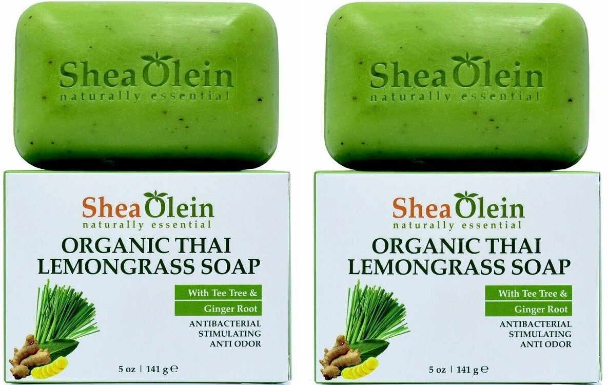 2-Pack – Shea Olein Organic Thai Lemongrass Soap 5 oz