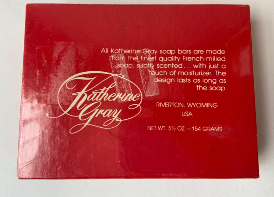 Vintage KATHERINE GRAY, INC. Soap French Milled Decal Boxed Four Suits Spades