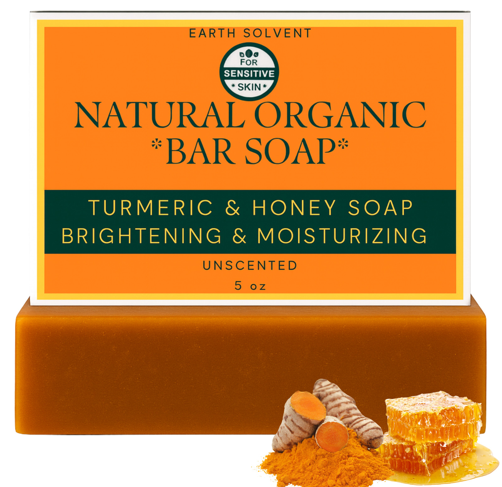BUY 2 & Get 1 FREE Natural Organic Bar Soap For Sensitive Skin 5oz UNSCENTED