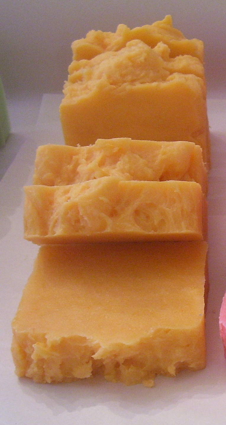 HANDMADE SHEA BUTTER SOAP Caribbean Cantaloupe HANDMADE SHEA BUTTER SOAP
