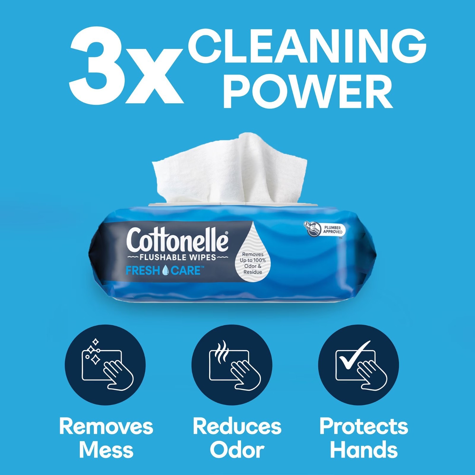 Cottonelle Fresh Care Flushable Cleaning Wipes 504 Ct – Septic Safe Alcohol-Free