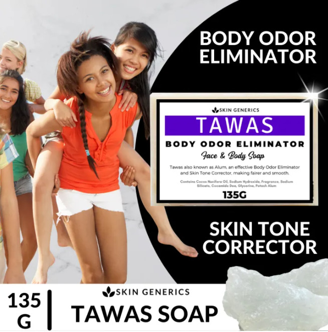 Skin Generics TAWAS Body Odor Eliminator Whitening Face & Body Soap 135g