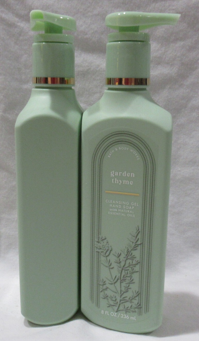 Bath & Body Works Cleansing Gel Hand Soap Lot Set of 2 GARDEN THYME