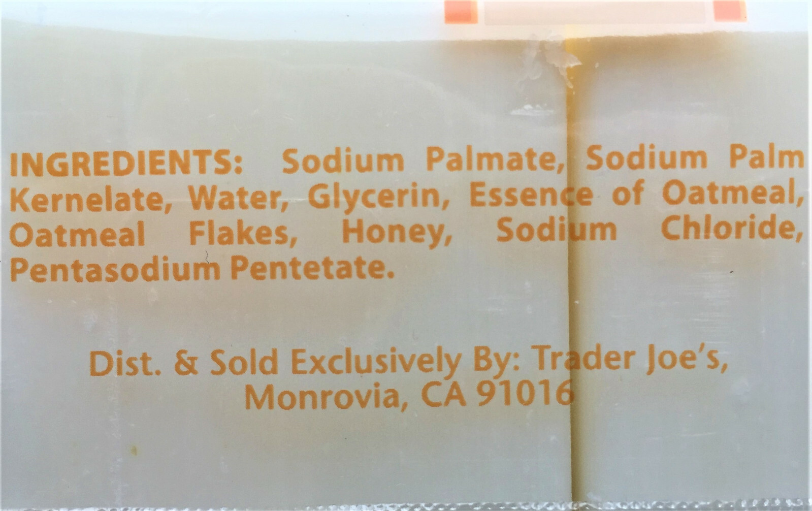 20 Bars Trader Joes Oatmeal & Honey Pure Vegetable Soap 10 X Two-packs