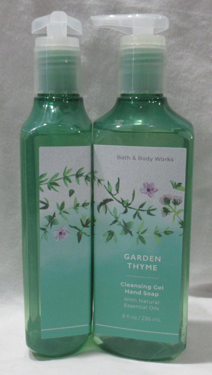 Bath & Body Works Cleansing Gel Hand Soap Lot Set of 2 GARDEN THYME