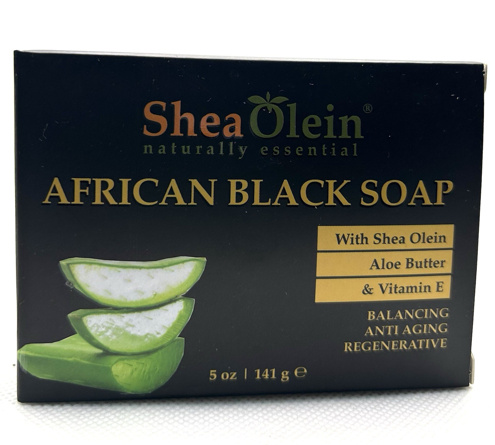 1 Pack Shea Olein African Black Soap 5oz