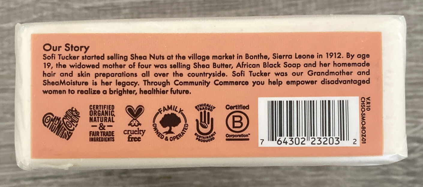 SHEA MOISTURE COCONUT & HIBISCUS SHEA BUTTER SOAP FOR DULL SKIN 8 OZ NIP