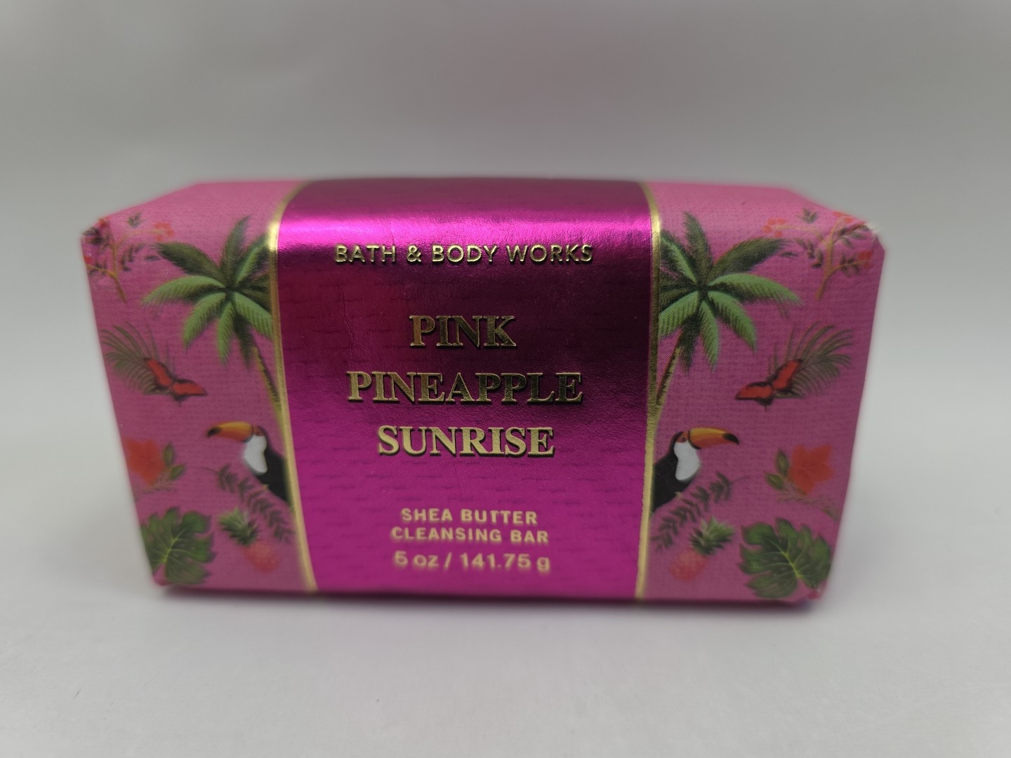 PINK PINEAPPLE SUNRISE SHEA BUTTER CLEANSING BAR SOAP Bath& Body Works 5 Oz