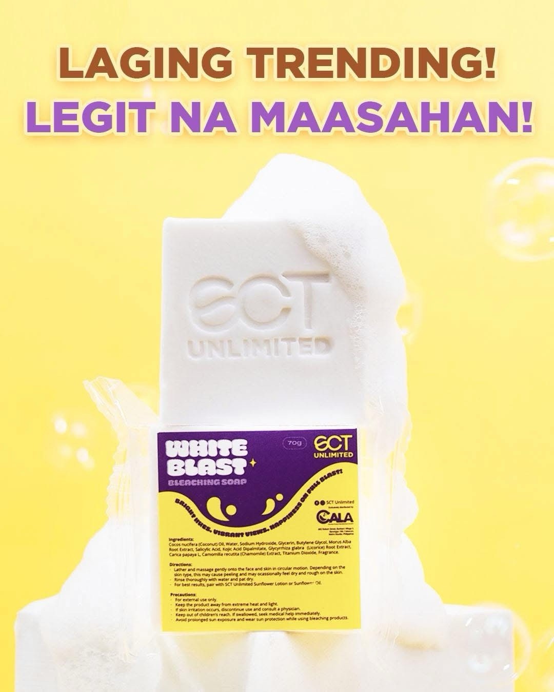 10 Bars SCT Unlimited White Blast Soap, 70g Each