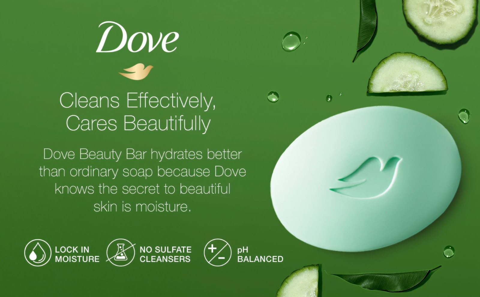 Dove Cool Moisture Cucumber & Green Tea x [9 Pack] x 135 g Beauty Bar Soap