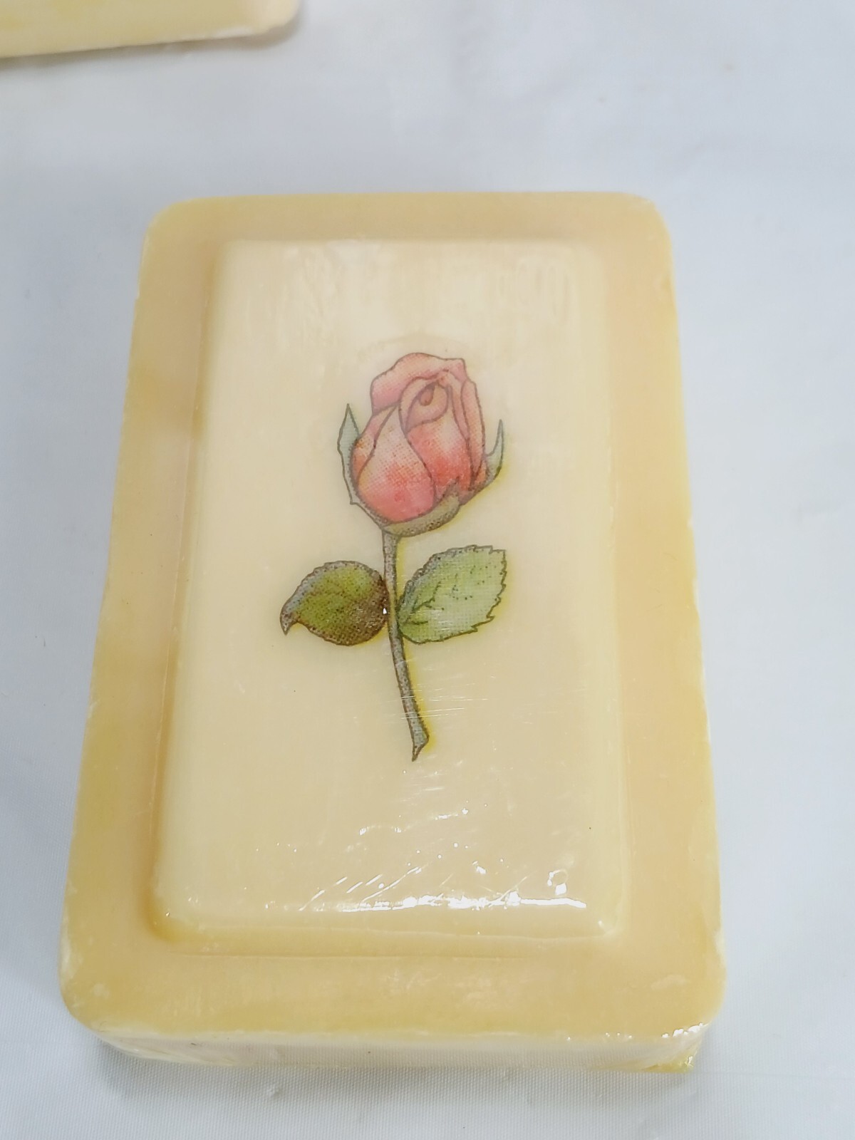 Vtg Katherine Gray ROSE Print 3 Bar Soap Gift Set = Unused/wrapped=original box