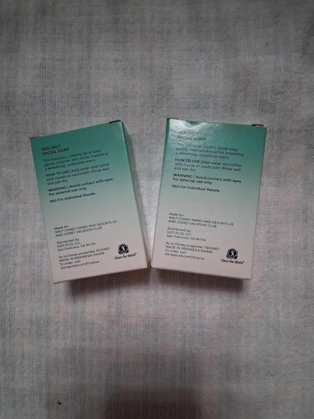 Disney Resort H20+ Sea Salt Facial 42g net wt 1.5oz 2 Bars ✅