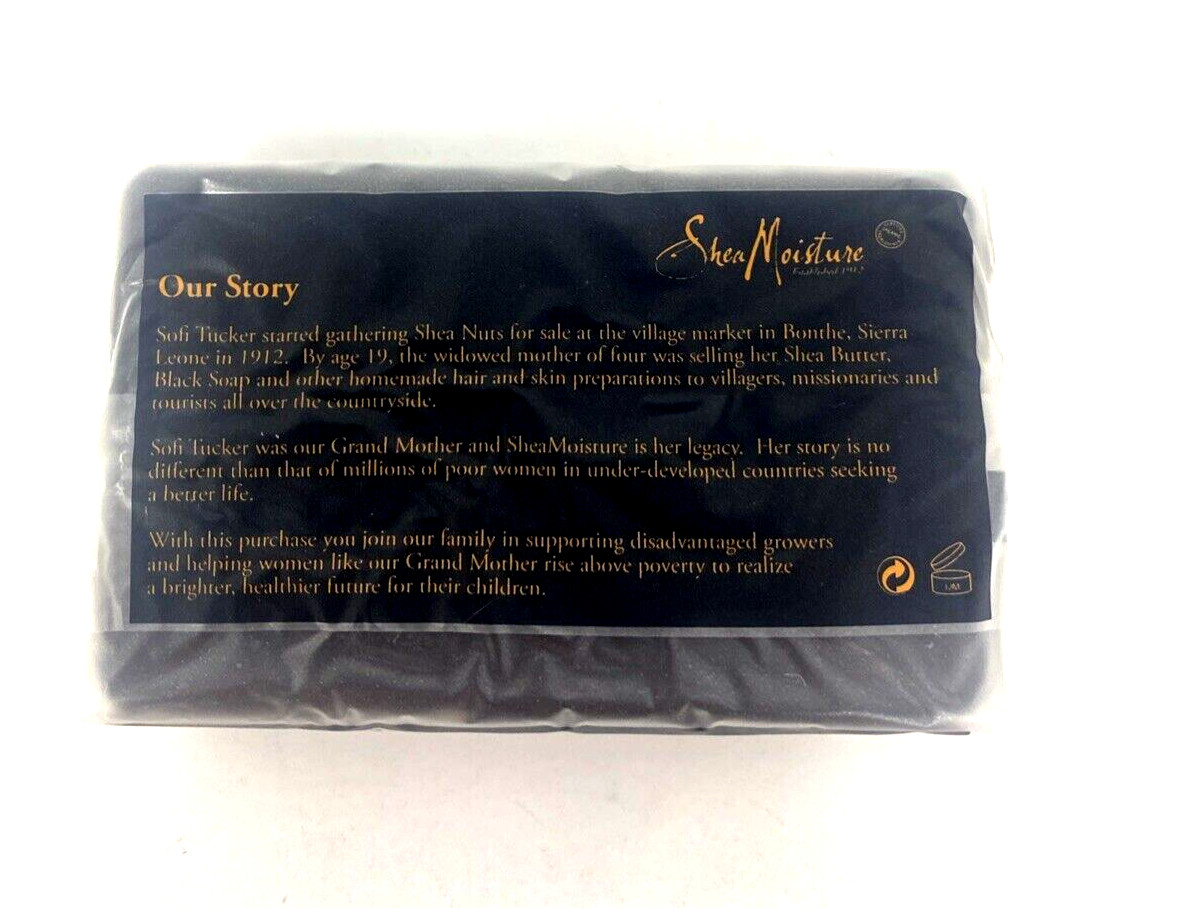 LOT (4) SHEA MOISTURE AFRICAN BLACK SOAP BLEMISH-PRONE FACE & BODY SOAP 3.5 OZ