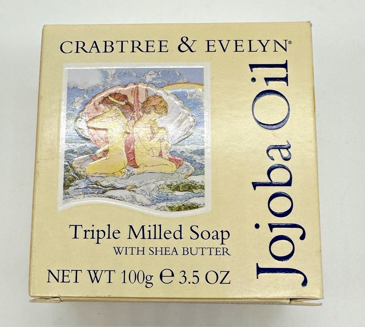 1 Crabtree & Evelyn Jojoba Oil 3.5 oz. Triple Milled Soap Shea Butter Shell New