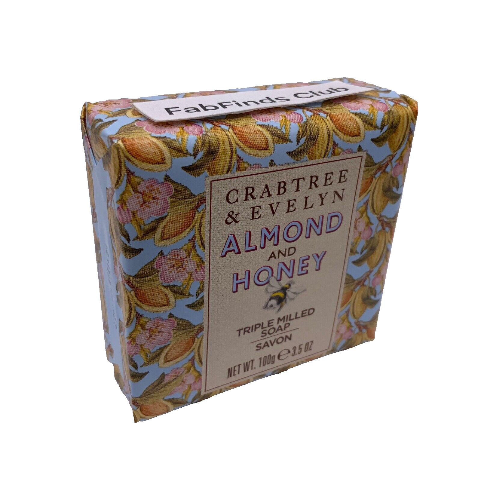 Crabtree & Evelyn Almond and Honey Bar Soap Triple Milled 21oz (6×3.5oz) 6pc Set