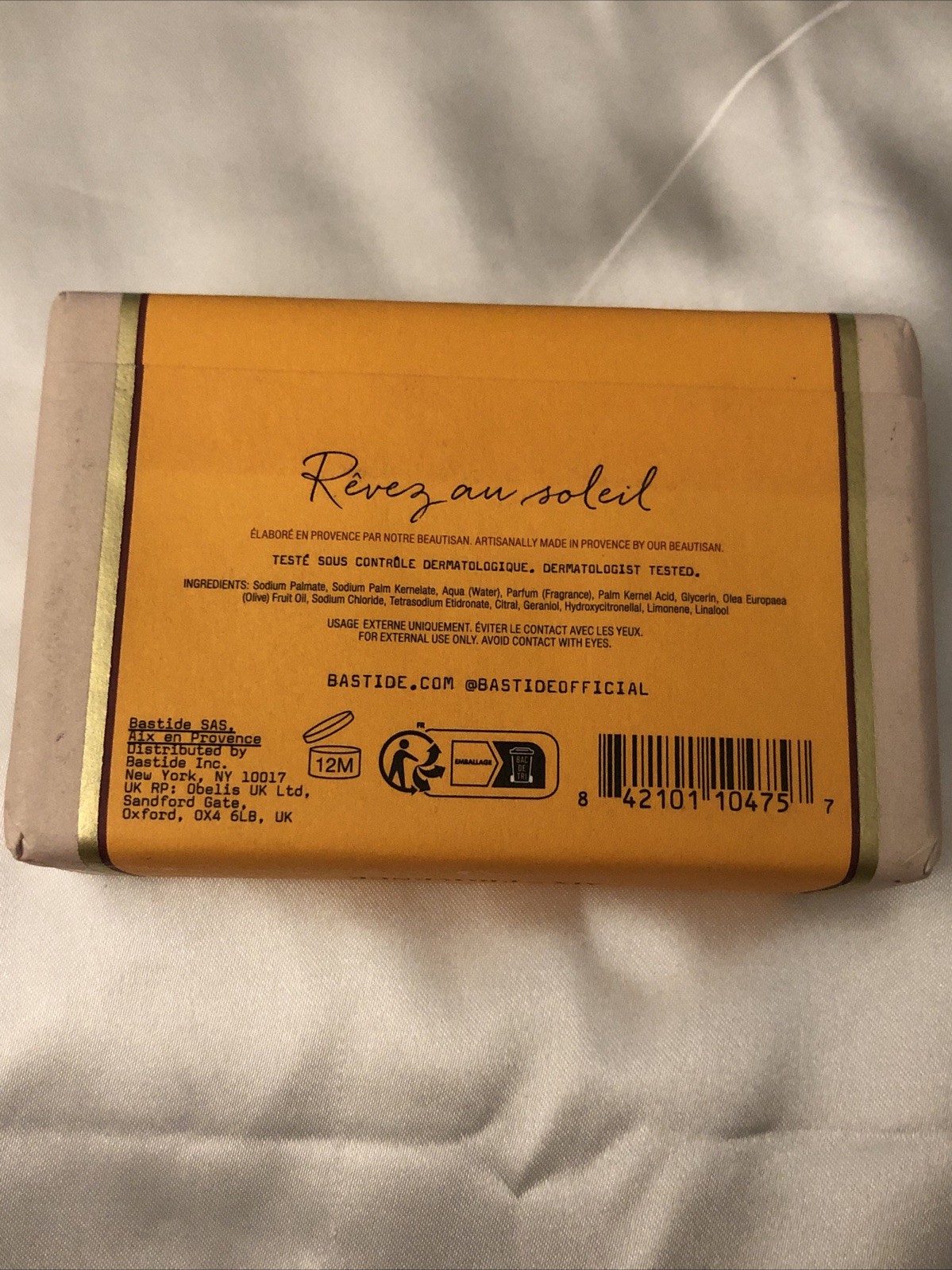 Bastide Artisinal Provence Soap Fleur D’Oranger Sealed 200g NEW