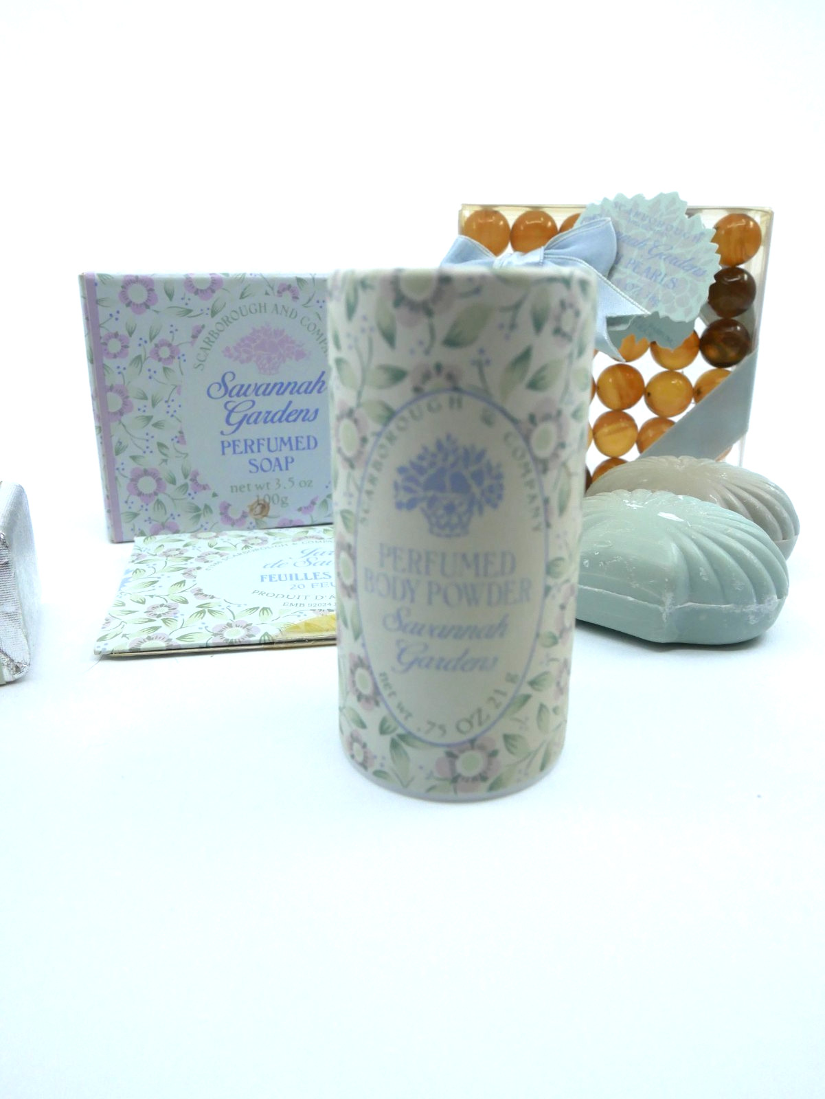 Scarborough and Company Savannah Gardens Perfume Bath Pearls Oil Powder Soap