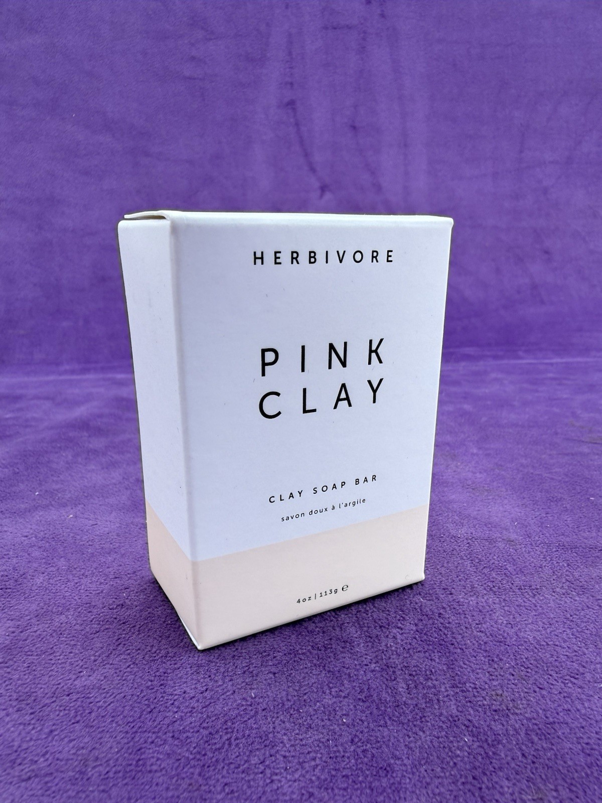HERBIVORE PINK CLAY FRENCH CLAY GENTLE CLEANSING SOAP BAR 4oz/ 113g