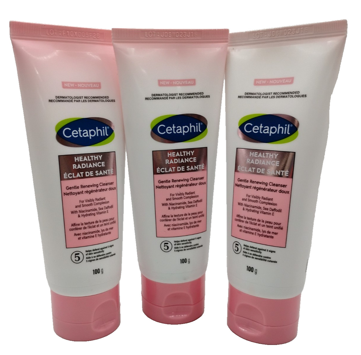 3 Pack Cetaphil Bright Healthy Radiance Gentle Renewing Cleanser 100g