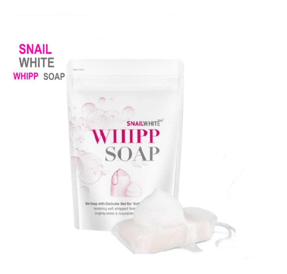 4X Snail White Whipp Soap Bar Namu Life Foam Delicate Softening 100g.