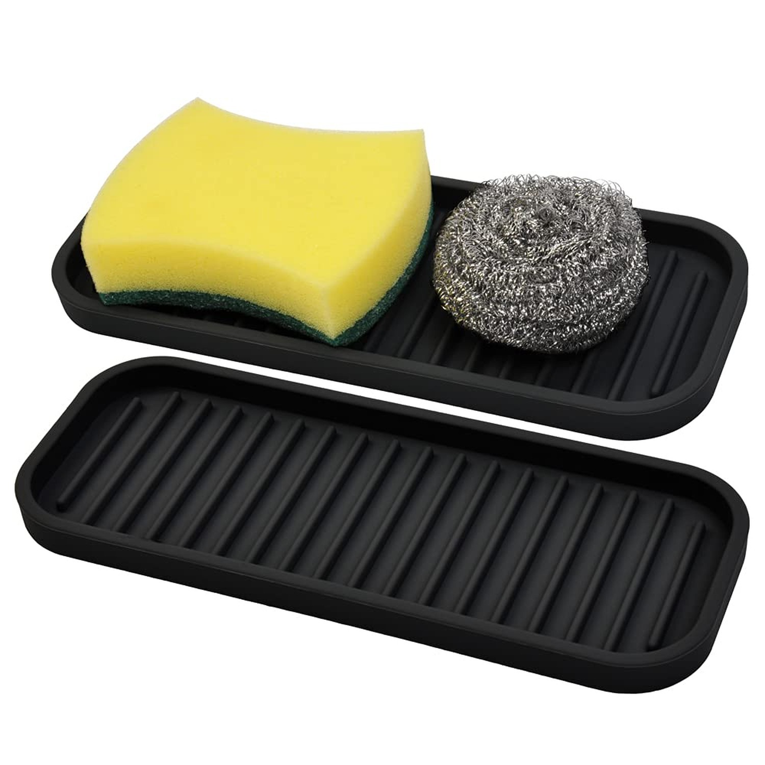 Silicone Sponge Holder for Kitchen Sink – Kitchen Soap Tray & Sponge Tray | S…