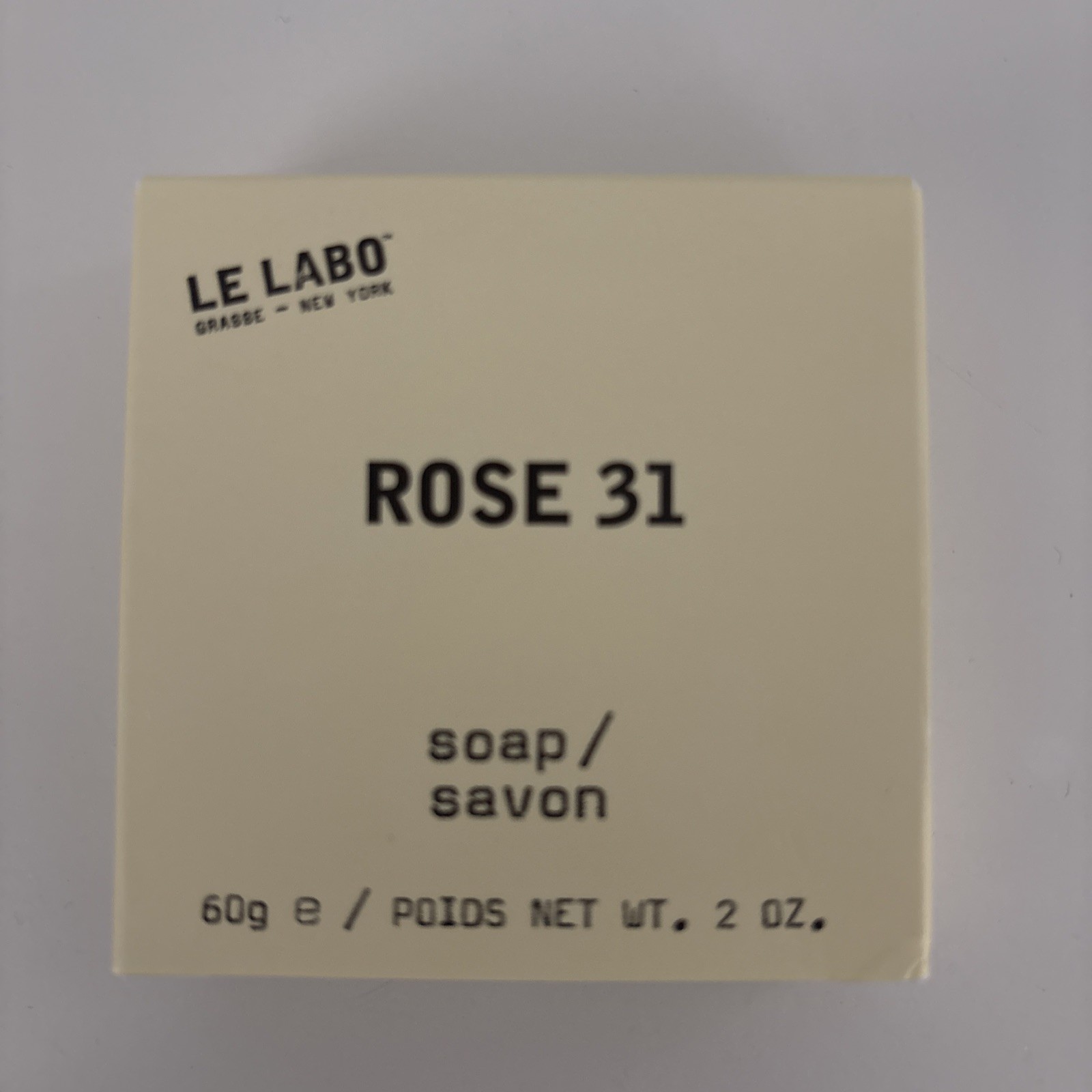 Le Labo Rose 31 Soap Bar 2 oz / 60 g Lot of 2 Bars Individually Boxed New