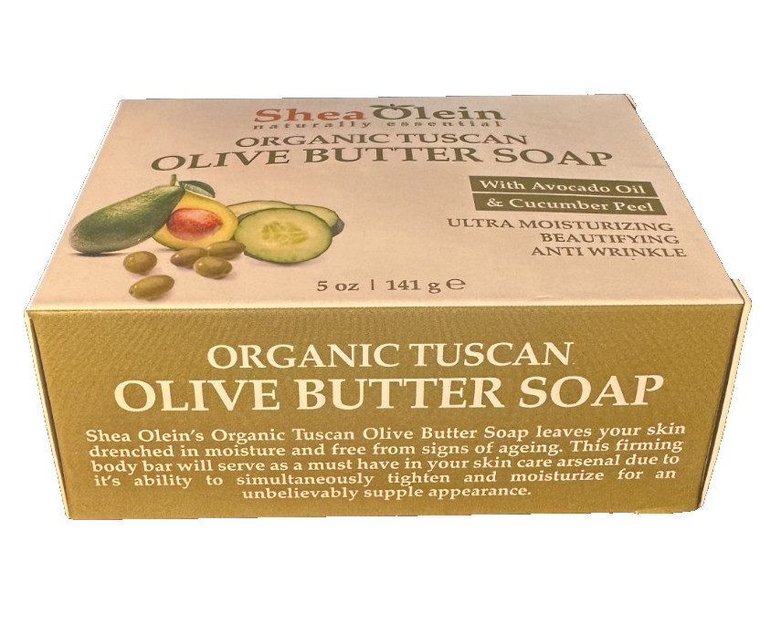 Shea Olein Organic Tuscan Olive Butter Soap & Avocado Oil & Cucumber Peel 6bars