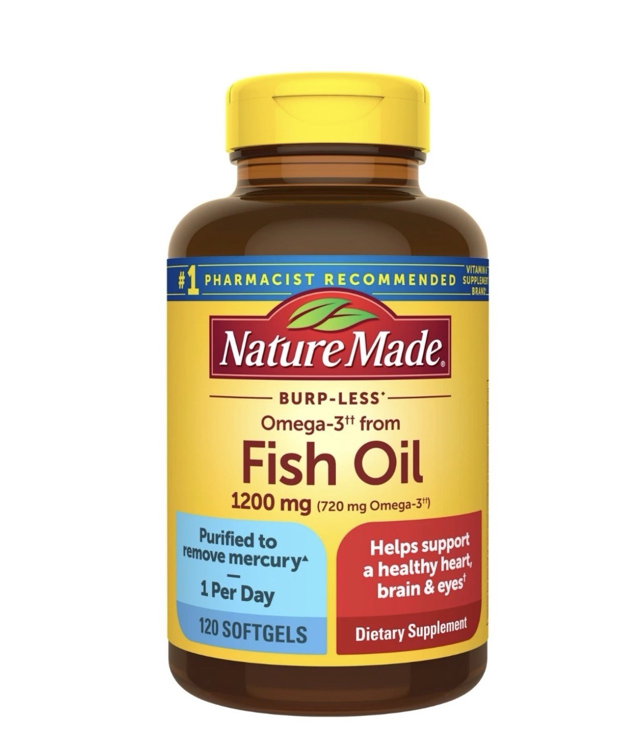 Nature Made Fish Oil Omega 3 Supplements, 1200mg 100 Count (Pack of 1)