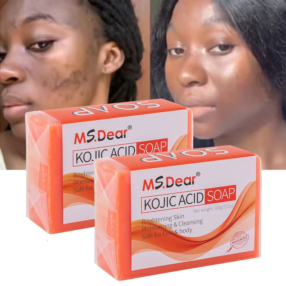 2PCS Kojic Acid Soap Acne Dark Spot Remover Skin Lightening Whitening Face Body