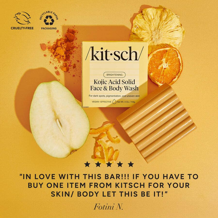Kojic Acid Soap – Turmeric Soap Bar with Hyaluronic Acid & Shea Butter – Brighte
