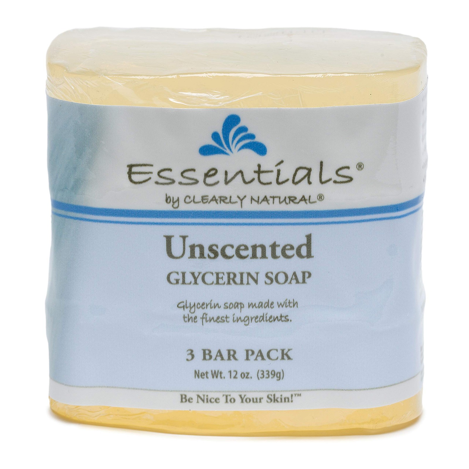 Clearly Natural Essentials Glycerin Bar Soap, 12 ounce (Pack of 1), white