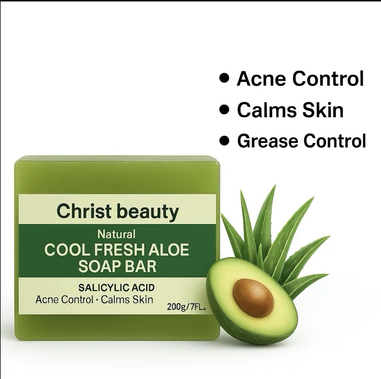 Aloe & Avocado Facial Soap 100g | Daily Cleansing Bar