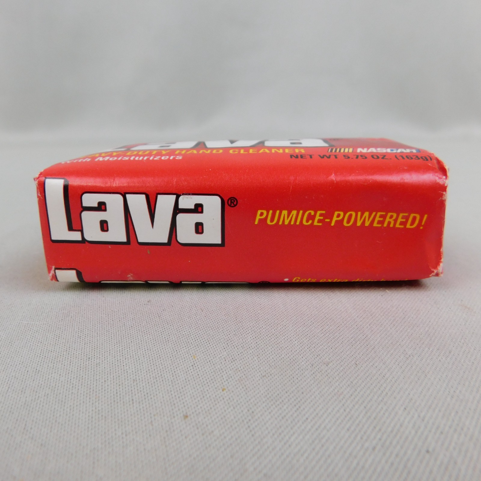 90s NOS Lava Heavy Duty Hand Cleaner 5.75oz Bar Soap Red NASCAR Package #A297