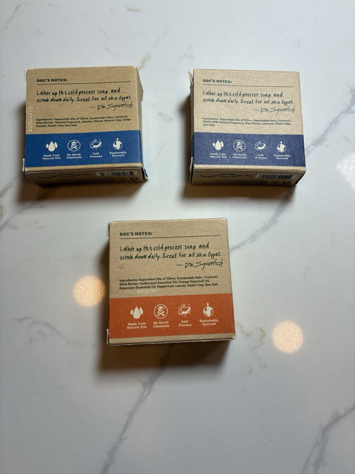 Dr. Squatch Natural 3 Bar Soap Variety Pack 5.0oz Fresh Falls Cedar Citrus Deep