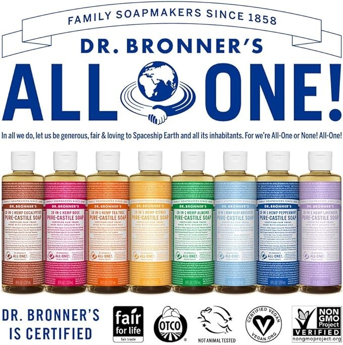 Dr. Bronner’s Organic 18 in 1 Hemp Tea Tree Pure-Castile Liquid Soap 8 fl oz