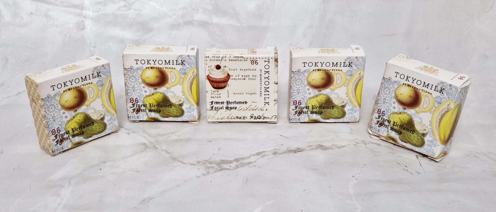 TOKYOMILK By Margo Elena 06 Finest Perfumed Facial Soap 20g 2.1oz BNIB Set Of 5