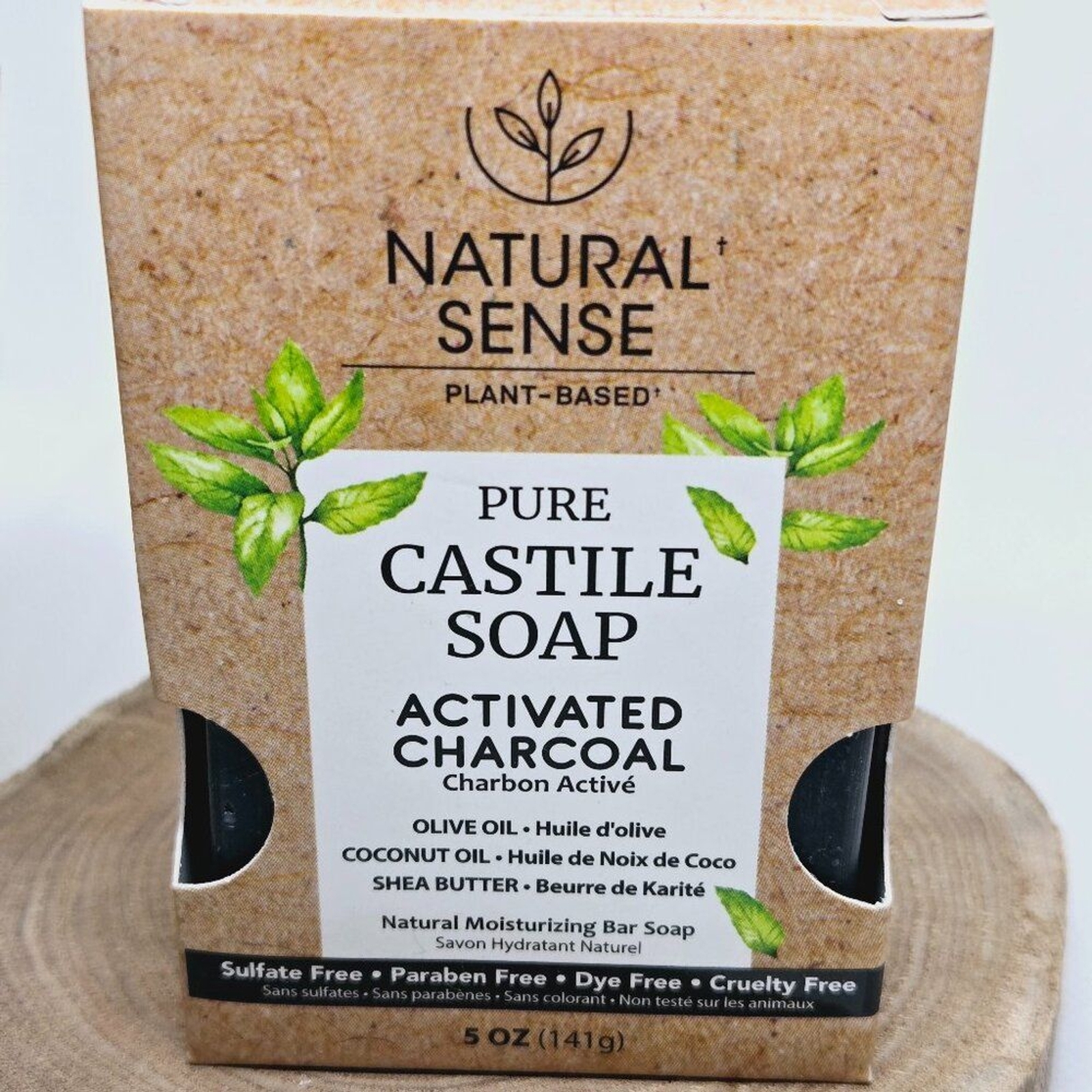 NEW NATURAL SENSE PLANT BASED PURE CASTILE SOAP ACTIVATED CHARCOAL & PEPPERMINT