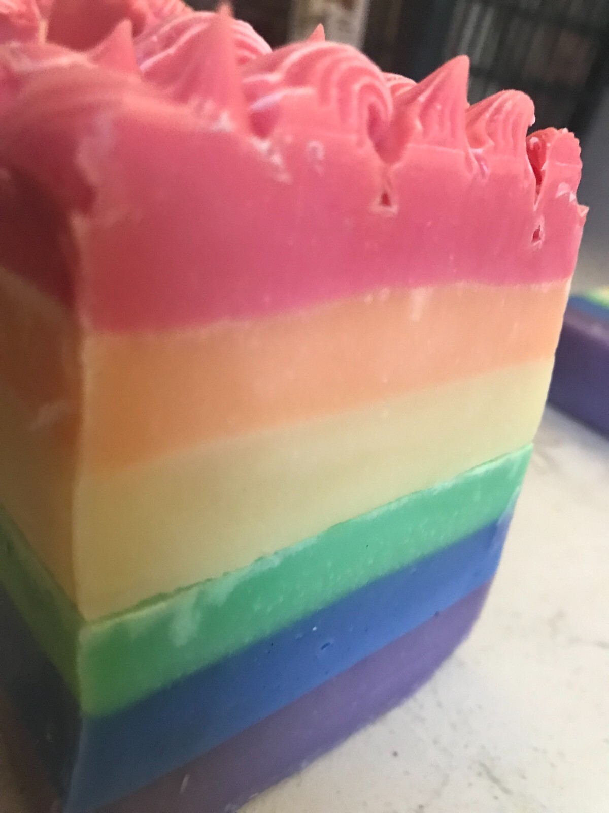 Handmade Soap – Pride Rainbow Unicorn LGBT Shea Butter Soap – ONE SINGLE BAR