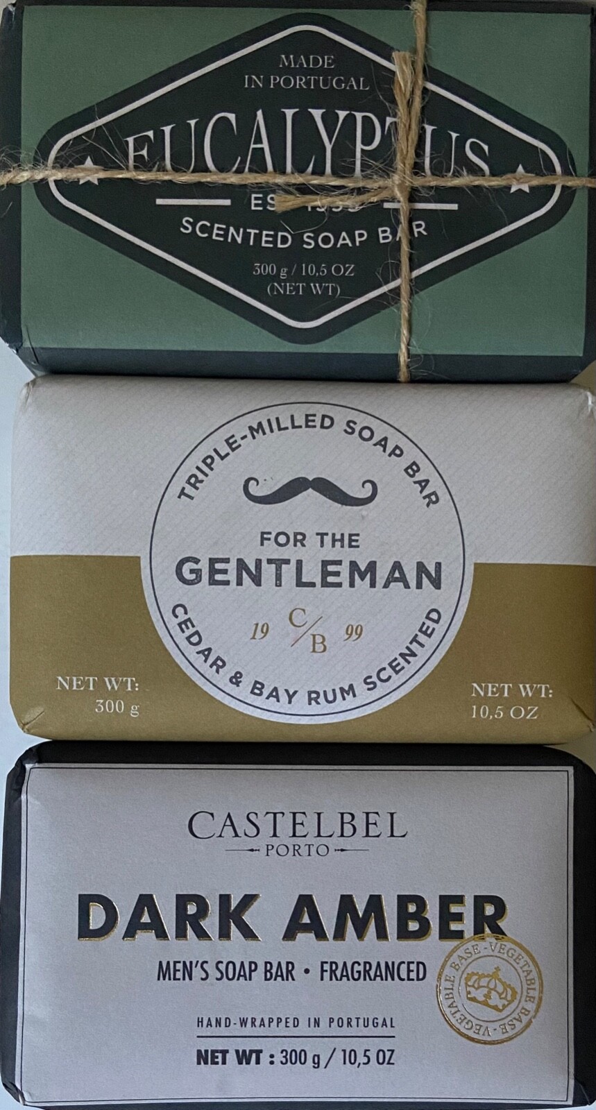 MEN’S Castelbel JUMBO-Sized SCENTED Soap Bars (10.5 OZ) —Your Choice