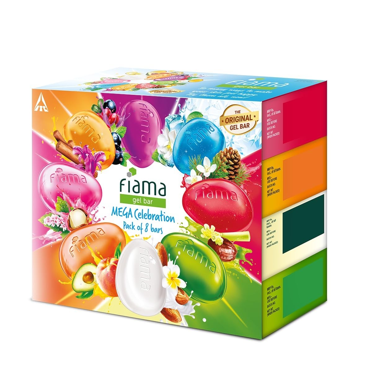 Fiama Mega Celebration Pack With 8 Unique Gel Bathing Bars (125g – Pack of 8)