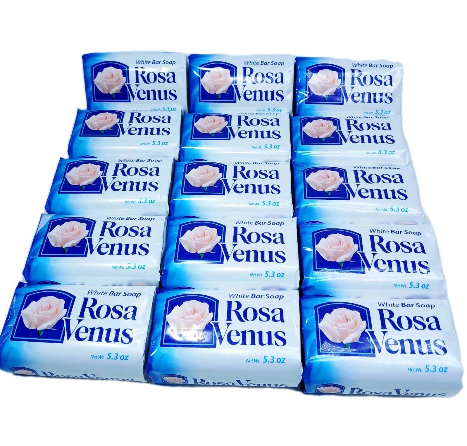15 Rosa Venus White Bar Soap 5.3 oz – Classic Gentle Scented Bars Free Shipping