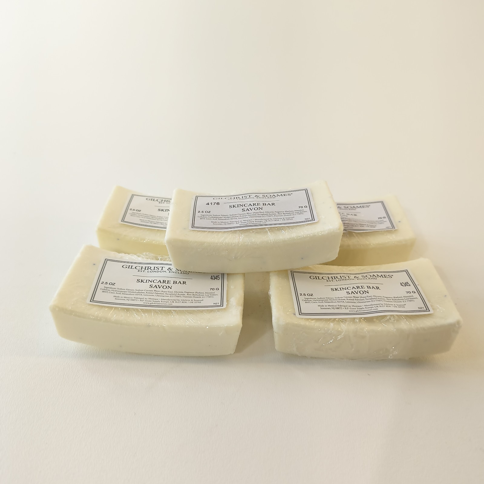 Lot 5 Gilchrist & Soames Skincare Bar Savon 2.5 oz Rectangle Saddle Travel Soap