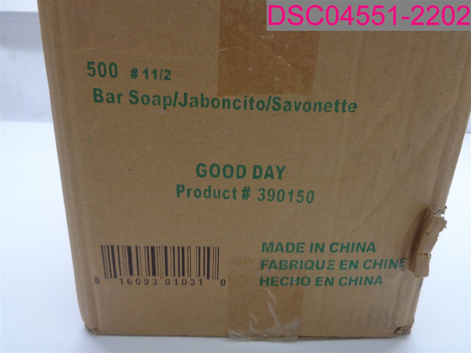 QTY=500; Good Day Amenity Bar Soap 1.5oz 390150 Pleasant Scent Individually Wrap