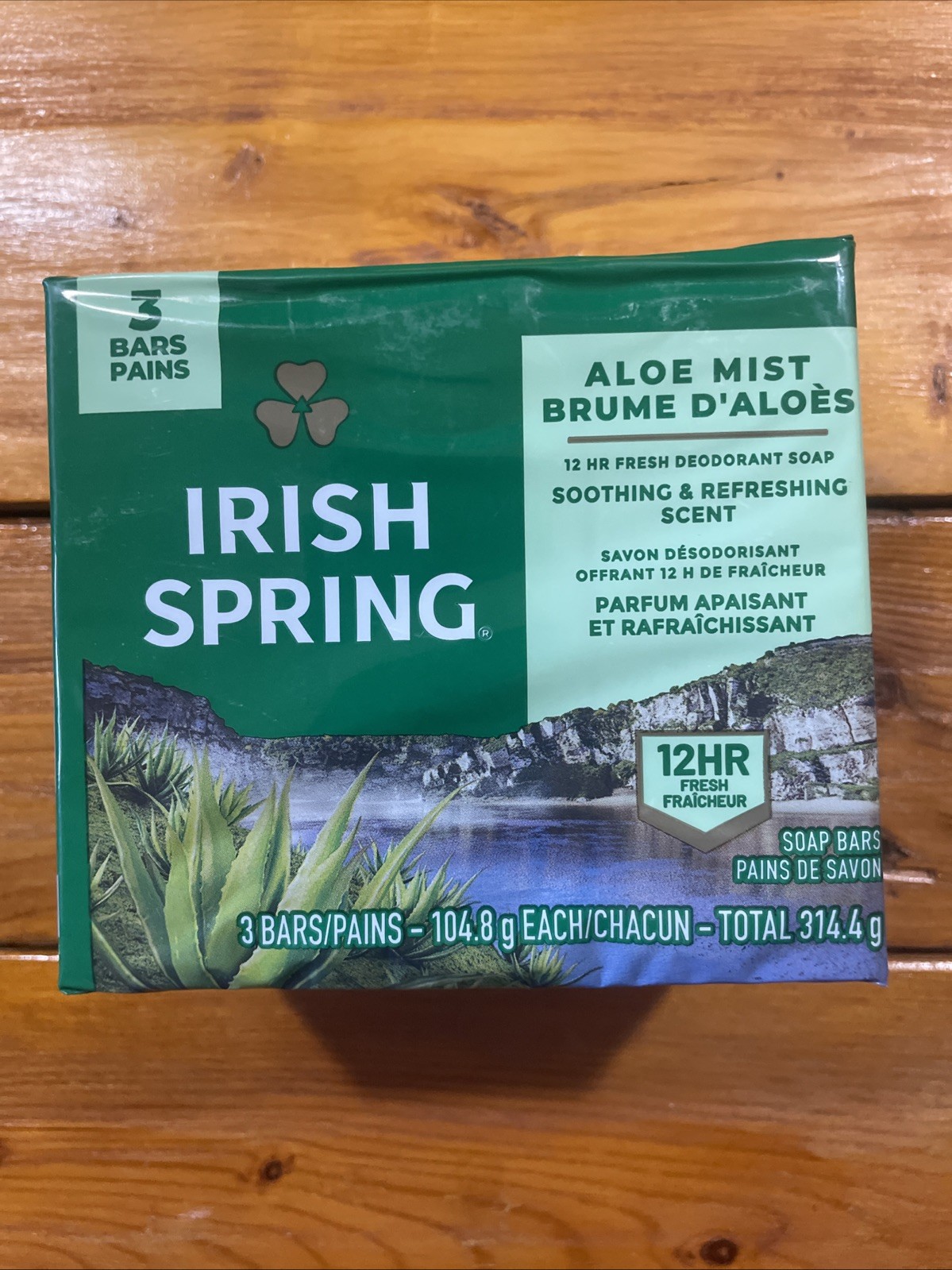 Irish Spring Bath Bar Aloe Mist 3 Soap Bars 3.7oz each New Sealed