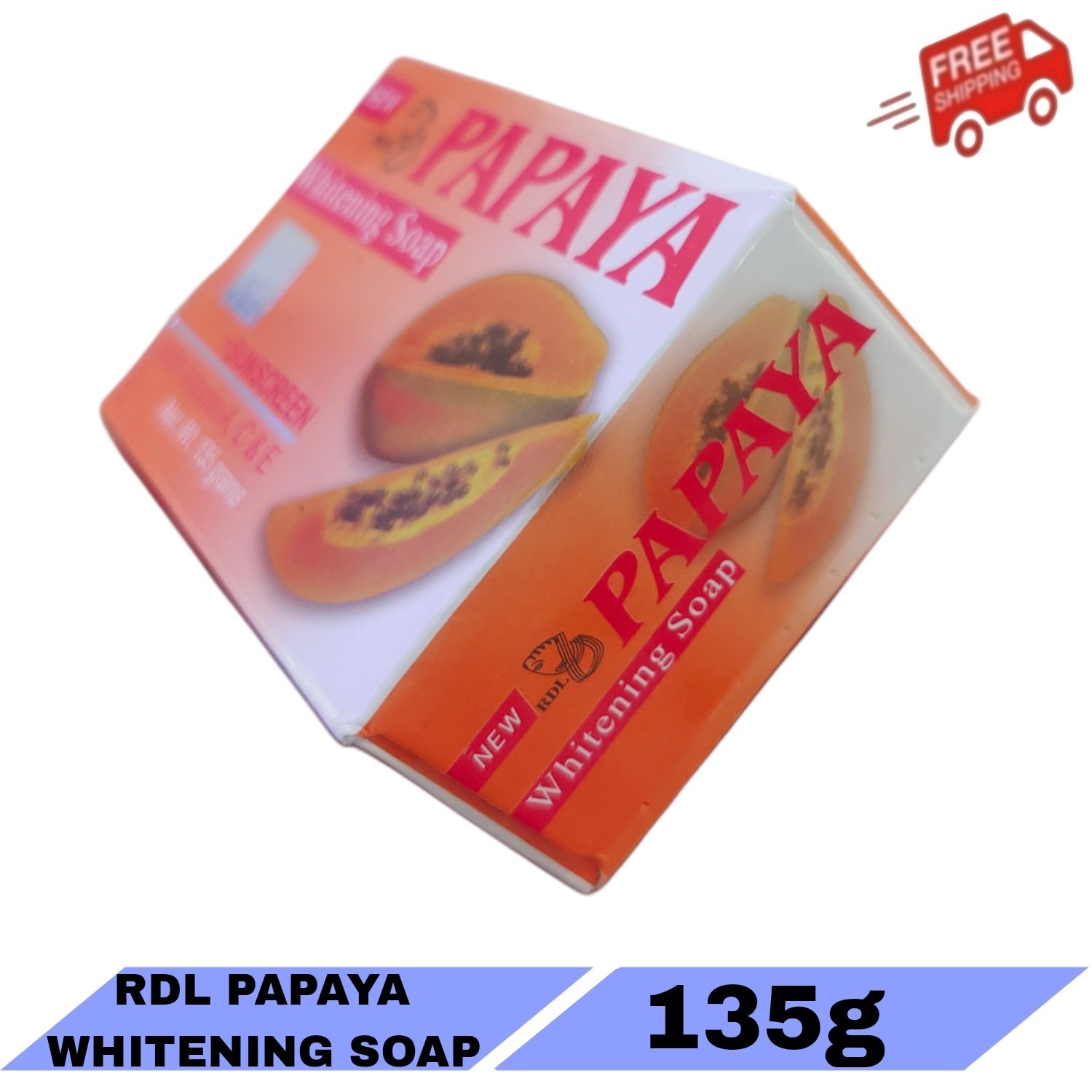 3x RDL Papaya Whitening Soap Sunscreen With Vitamin A C & E 135g – FREE SHIPPING