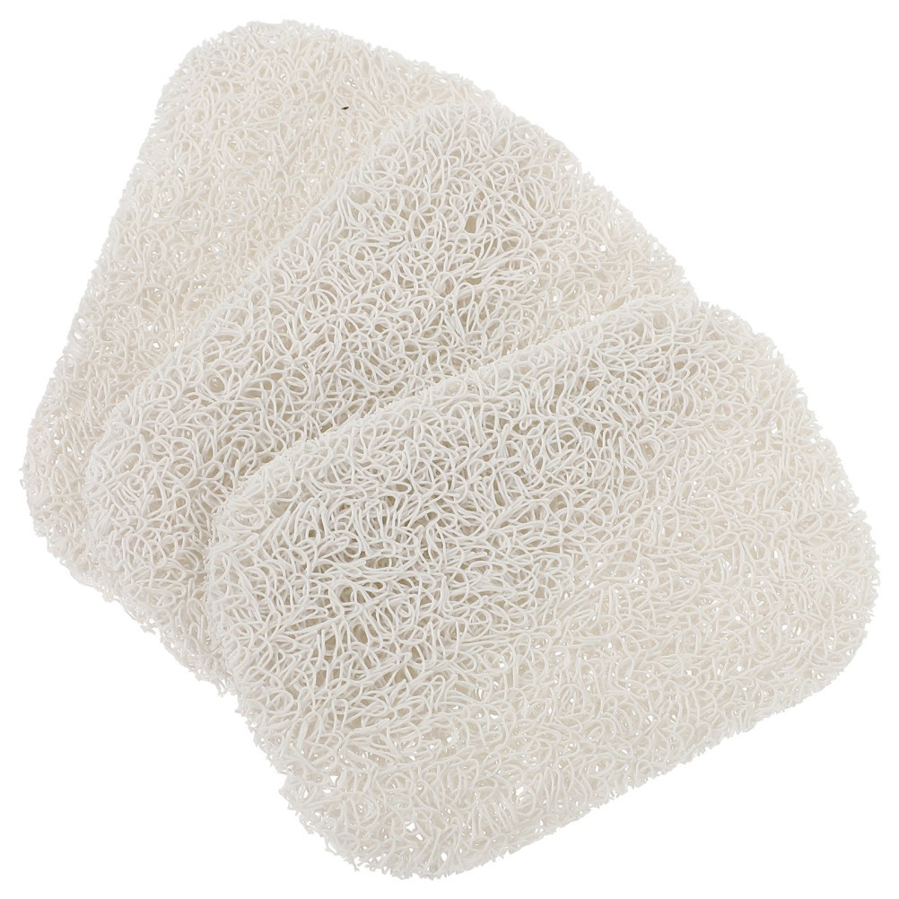3Pcs Reusable Plastic Soap Box Soap Tray Holder for Bathroom Kitchen White