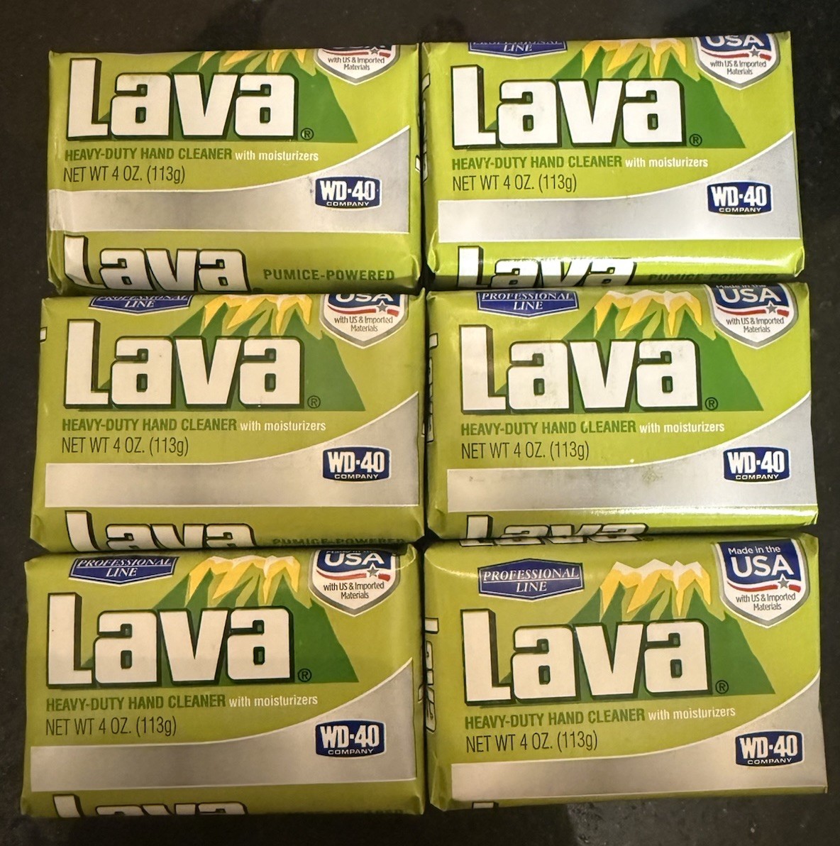36 Bars Lava Professional Line Soap WD-40 Heavy Duty Hand Cleaner Pumice Power