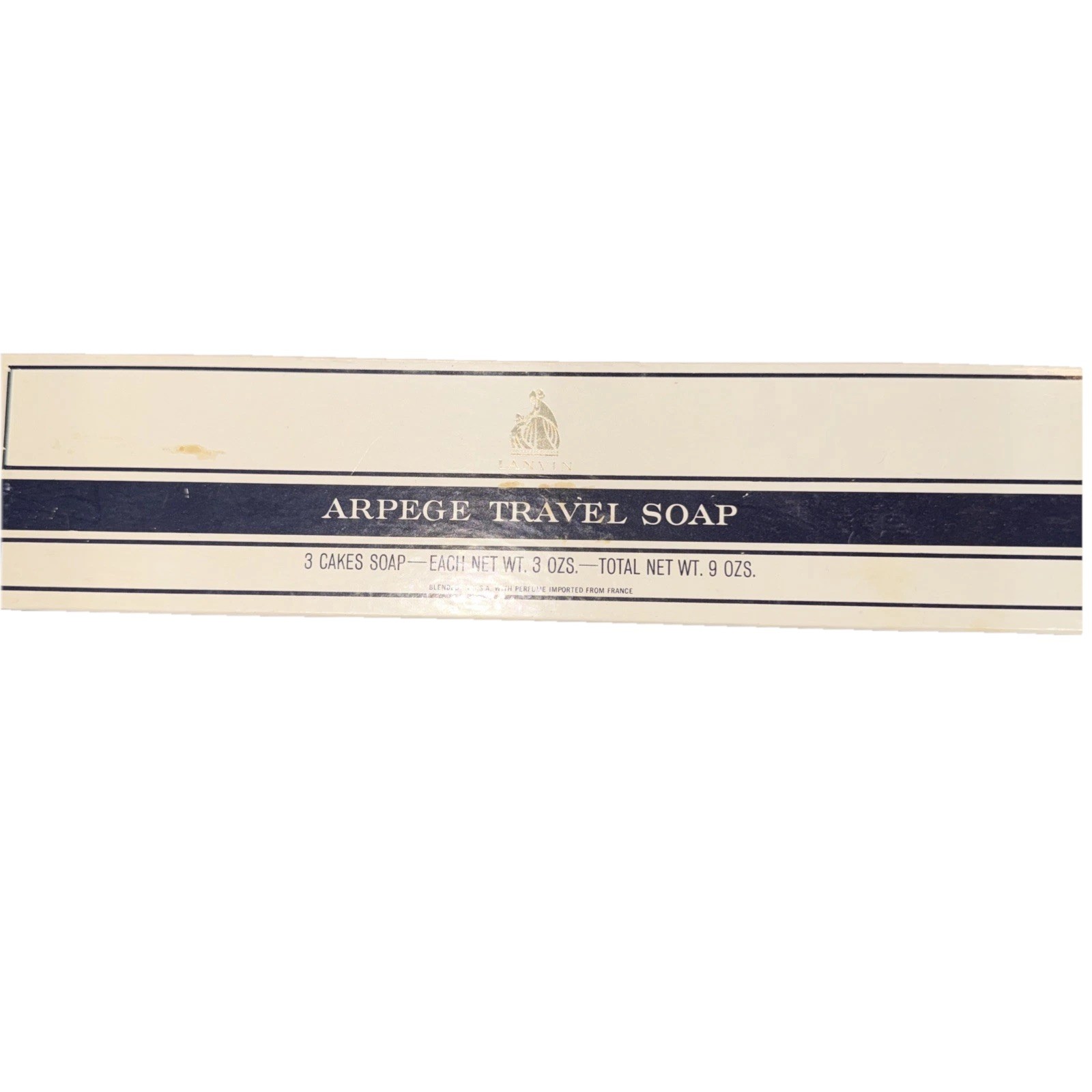 Vintage Arpege Lanvin Hand Soap 3 Bars Total (9 Oz.) Old Stock