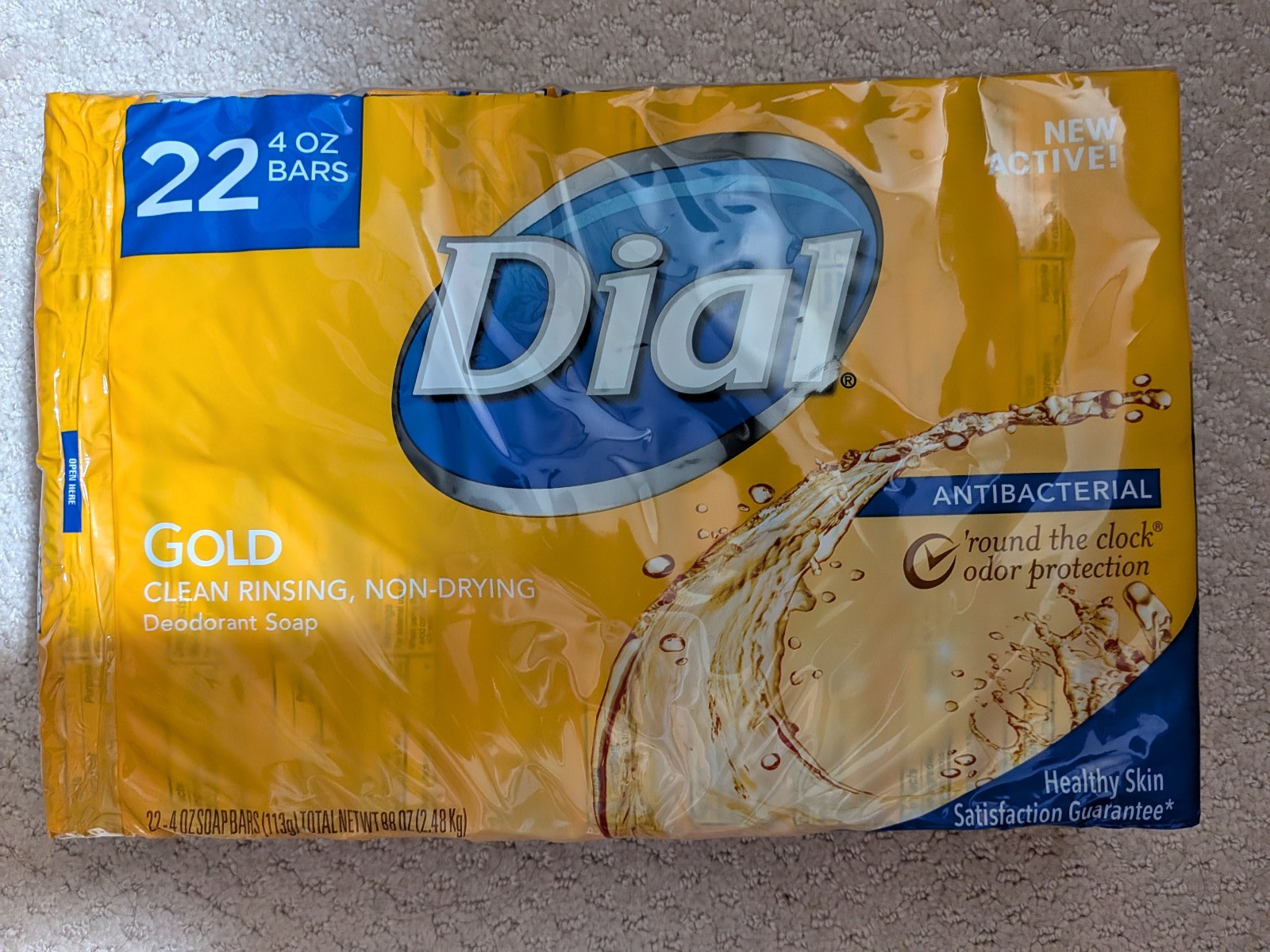 Dial Gold Antibacterial Deodorant Soap 22 Bars Total 4 Ounce Each New Sealed
